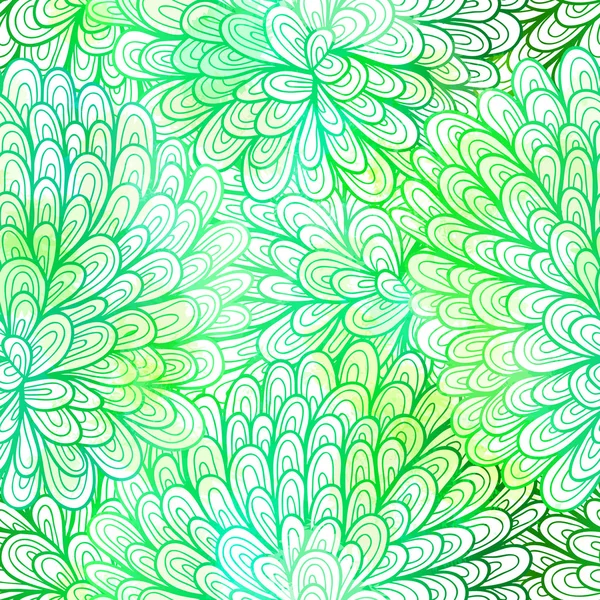 Modèle de dégradé vert grunge floral sans couture — Image vectorielle
