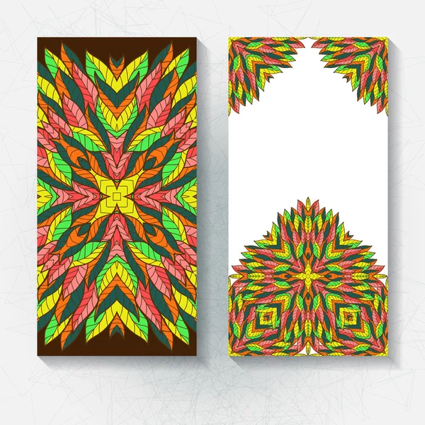 Conjunto de pancartas florales dibujadas a mano verticales — Vector de stock