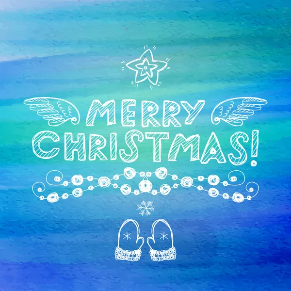 Hand drawn Christmas greeting card — Stock Vector