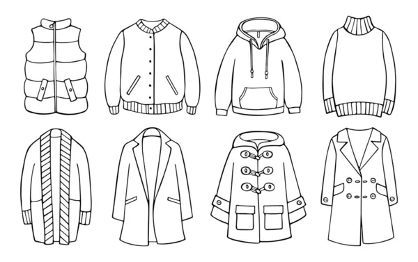 İlkbahar, sonbahar, kış için bir takım elbiseler.