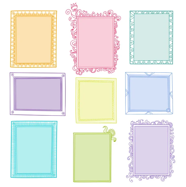 Collection of floral frames — Stock Vector