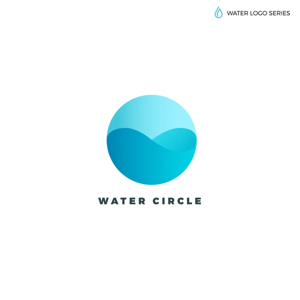 Víz logó. Kék víz logó. Víz legjobb logó. Aqua logó. Bright víz logó. Öko logó. A környezet emblémája. Természetes logó. Vízenergia logó. Alternatív energia logó. Hullám logó — Stock Vector