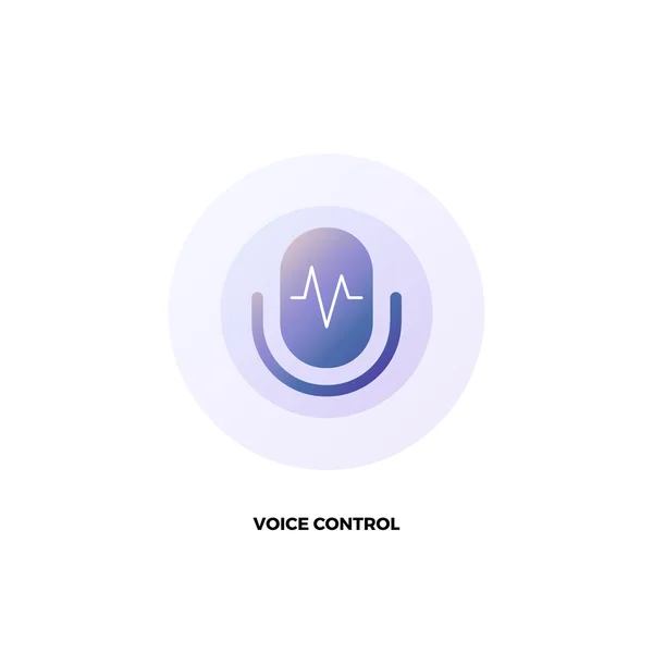 Logo assistente vocale . — Vettoriale Stock