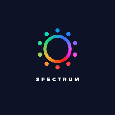 Soyut güneş renkli logo.