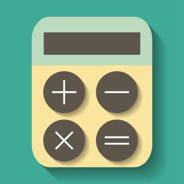 uzun gölgeler ile hesap makinesi