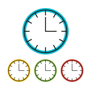 renkli saatler simgeler