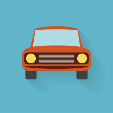 Kırmızı eski model araba