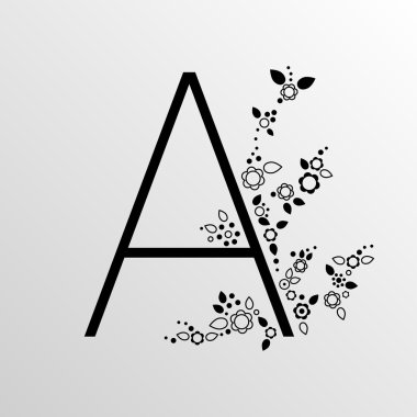 çiçek ve yaprakları ile mektup