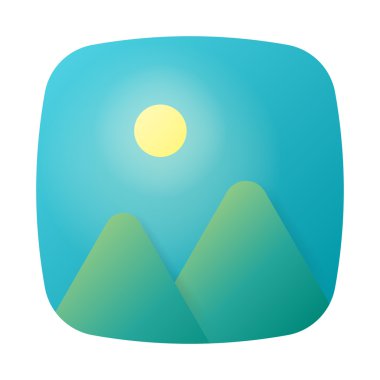 Yeşil dağlar ve güneş