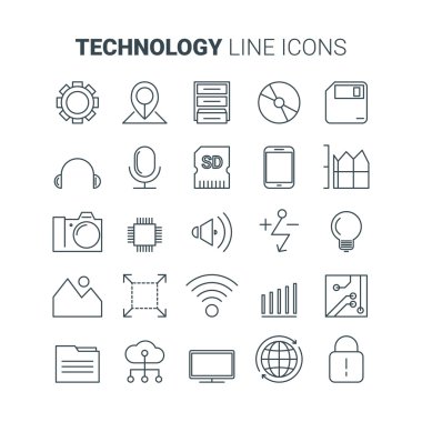 teknoloji Icons set