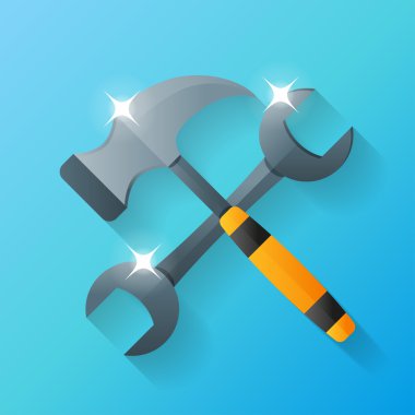 parlak anahtarı ve çekiç