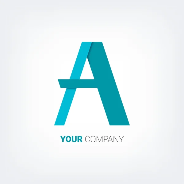 Brief blauwe logo — Stockvector