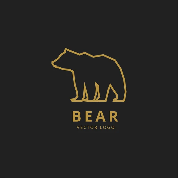 Logotipo da silhueta urso — Vetor de Stock