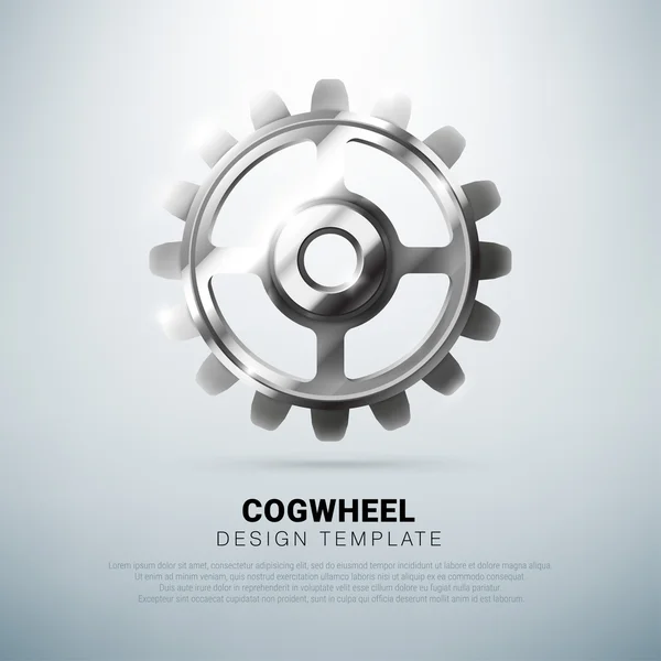 エンジニア リングの歯車ロゴ — ストックベクタ