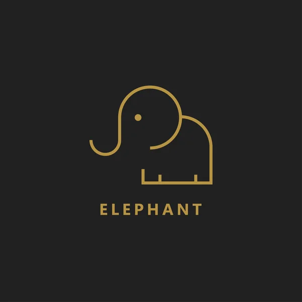 Geometric Elephant logo — Stock Vector