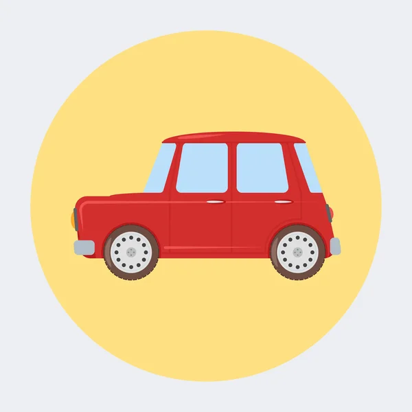 Kırmızı eski model araba — Stok Vektör