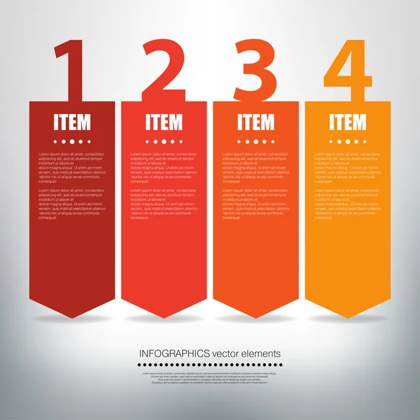 Infográficos com fitas e setas — Vetor de Stock