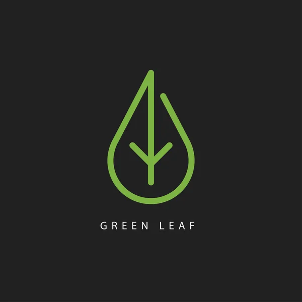 Green leaf logo — Stock Vector