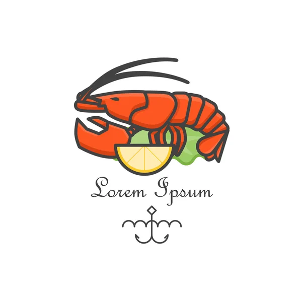 Logotipo de lagosta vermelha —  Vetores de Stock