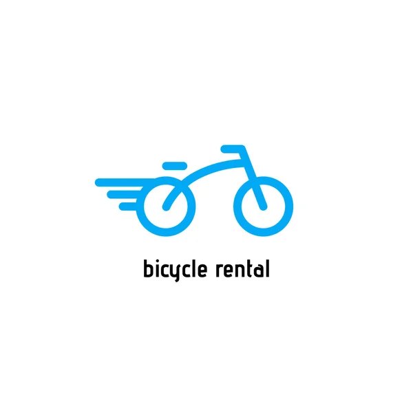 Blaues Fahrrad-Logo — Stockvektor