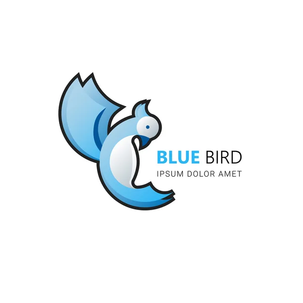 Modrý pták logo — Stockový vektor