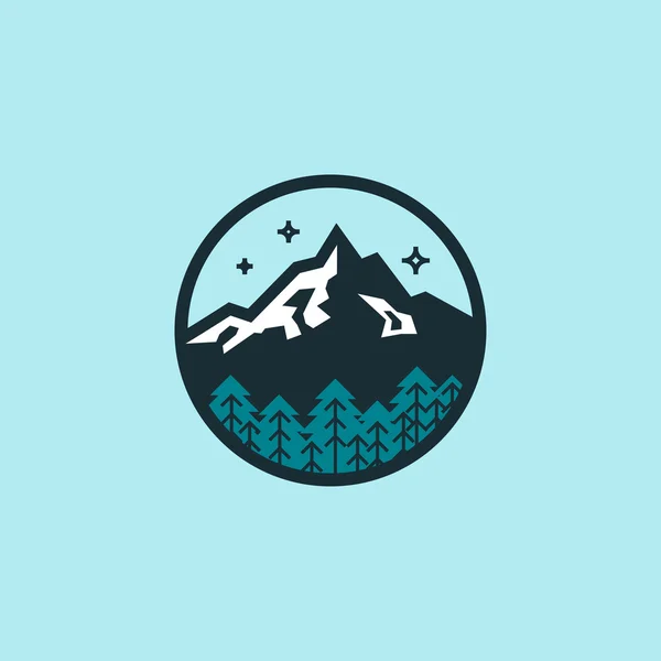 Farbiges Logo des Berges — Stockvektor