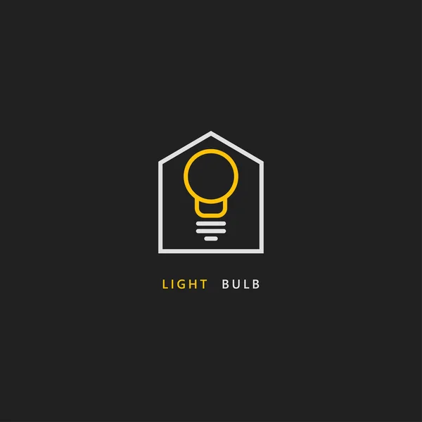 Light bulb logotyp — Stock vektor