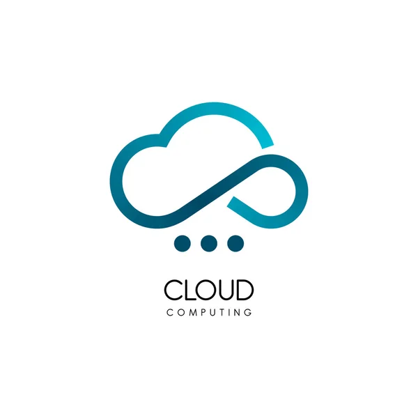 Cloud computing logo — Stock Vector