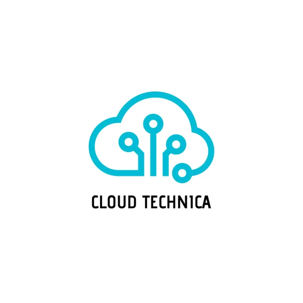 Logo cloud technology — Vector de stock