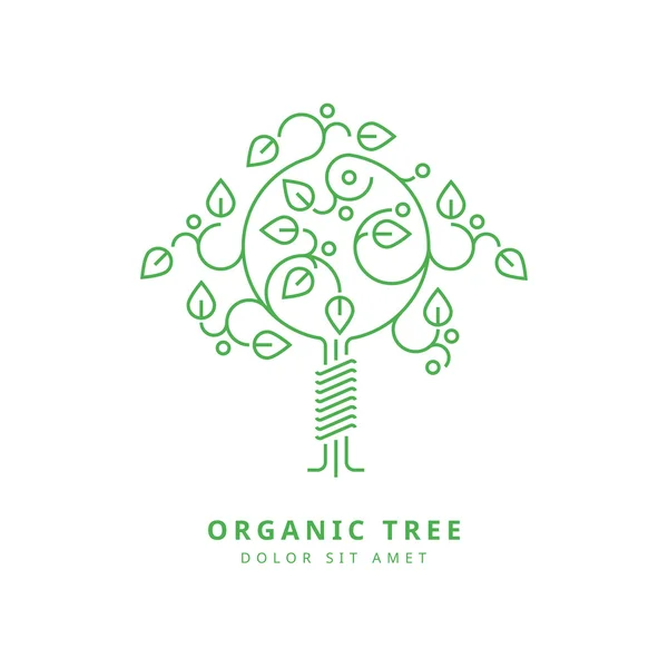 Árbol orgánico verde — Vector de stock