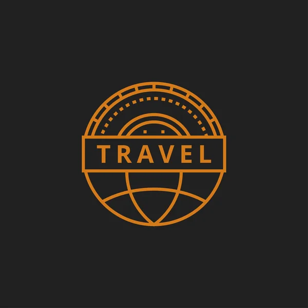 Logo de voyage rond — Image vectorielle