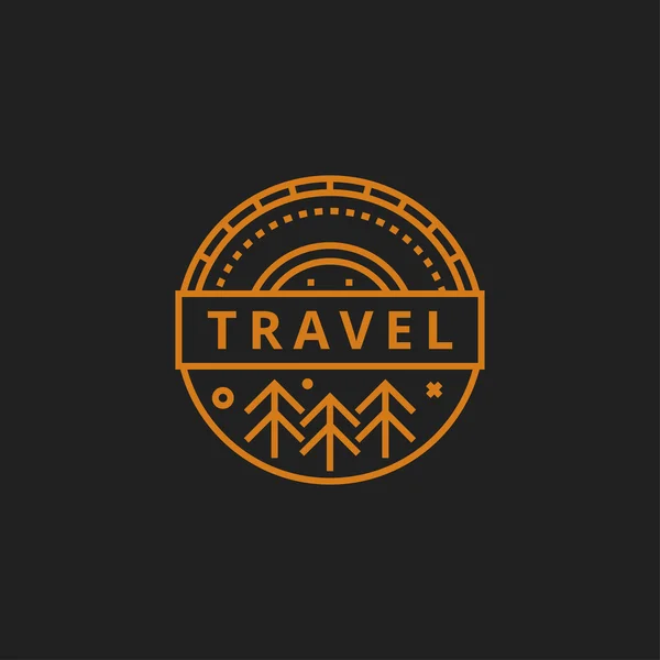 Logo de voyage rond — Image vectorielle