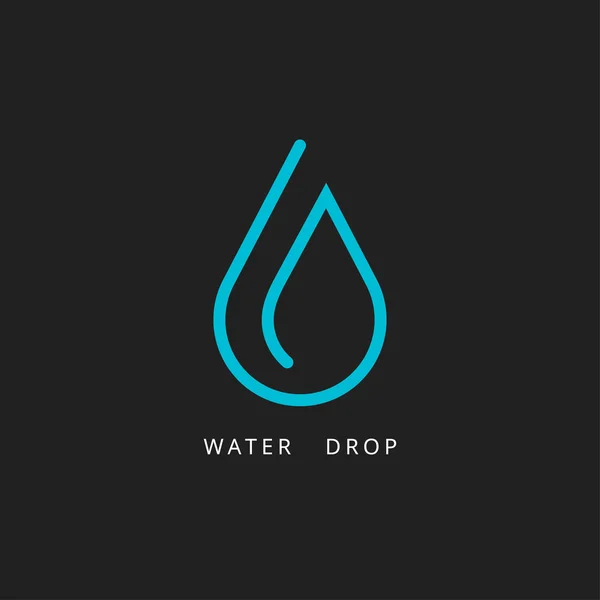 Blue Water drop — Stock Vector