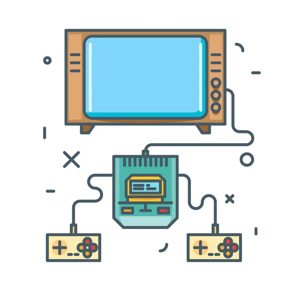 Console de jeu rétro — Image vectorielle