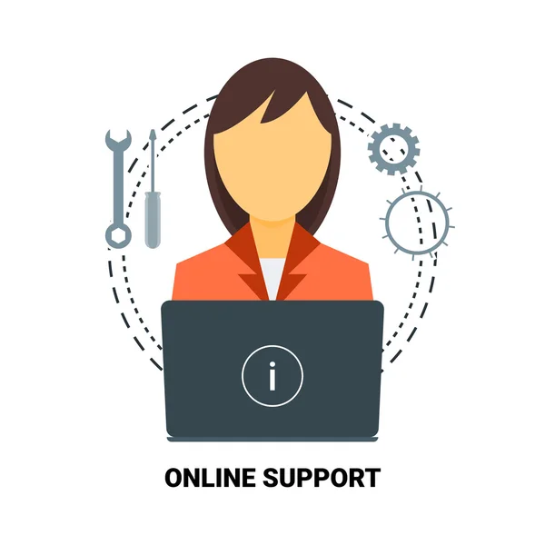 Онлайн поддержка клиентов — стоковый вектор