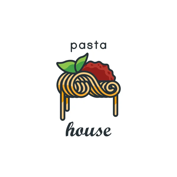 Pasta casa logo — Vettoriale Stock