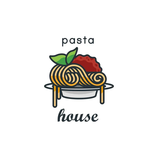 Pasta casa logo — Vettoriale Stock
