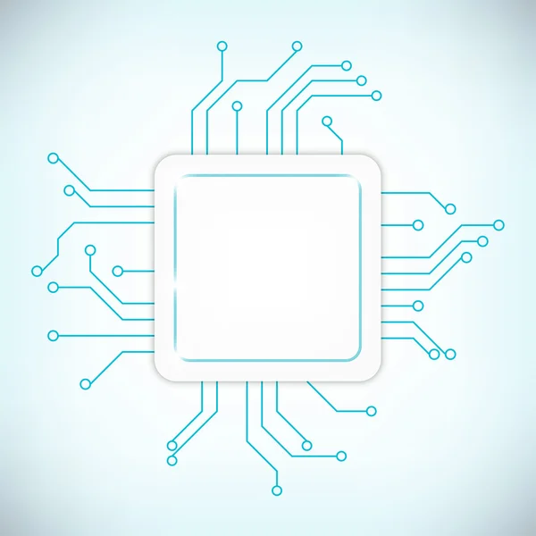 Microcircuito do processador de energia — Vetor de Stock