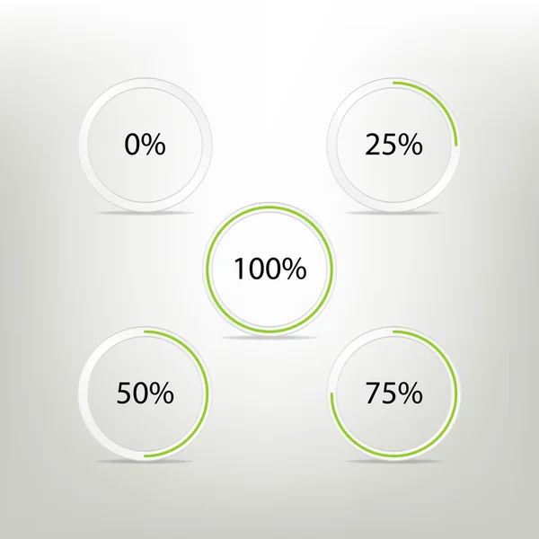 Barras de progresso redondas — Vetor de Stock