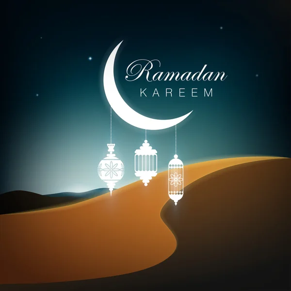 Biglietto d'auguri Ramadan Kareem — Vettoriale Stock