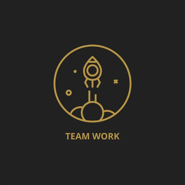 Logotipo del esquema de trabajo en equipo — Vector de stock