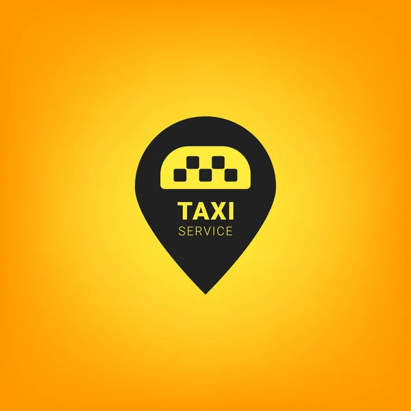 Schwarz-gelbes Taxi-Logo — Stockvektor