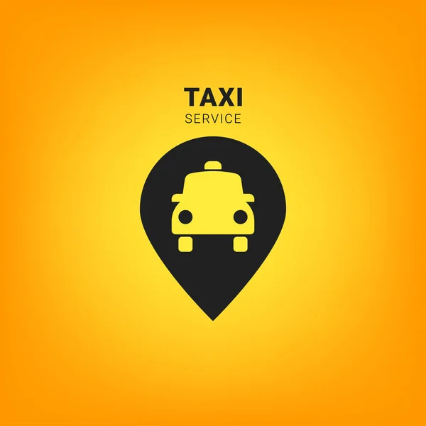 Logo Taxi nero e giallo — Vettoriale Stock