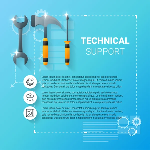 Ferramentas de suporte técnico — Vetor de Stock