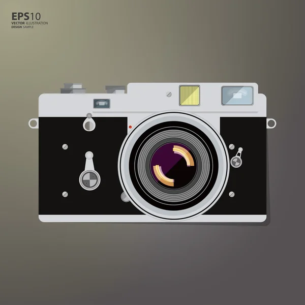 Vintage camera with rangefinder — Stock Vector