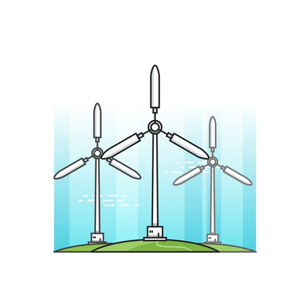 Centrale eolica — Vettoriale Stock