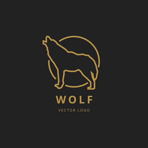 Wolf Silhouette Logo — Stockvektor