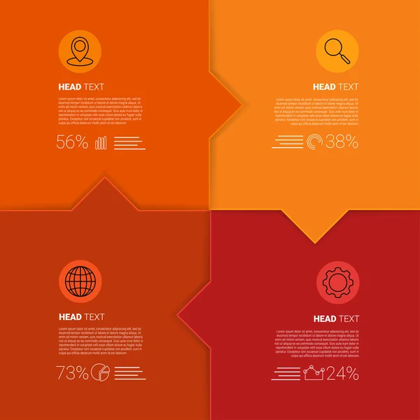 Bloques de infografías coloridas — Archivo Imágenes Vectoriales