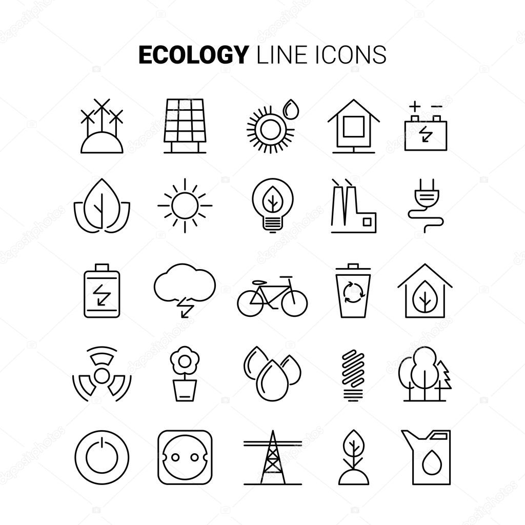 Line ecology icons