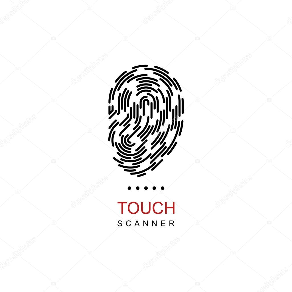 Outline fingerprint logo